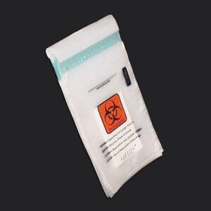 Specimen Biohazard Transport Bags w/ Absorbent Pad, Glue Closure, 6" x 9", 100pk