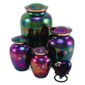 Paw Print Raku Urns