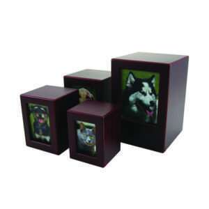 Cherry Finish Wood Photo Boxes