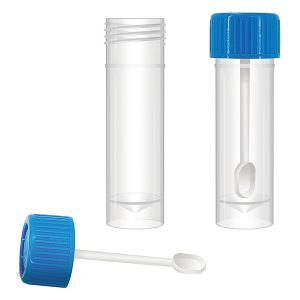 Fecal Specimen Container 18ml with Spoon