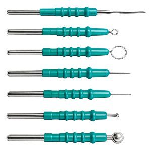 ElectroSurgery Electrode Set for J0470G1 Handpiece, Green, 3/32"