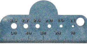 Bone Screw and Drill Bit Gauge
